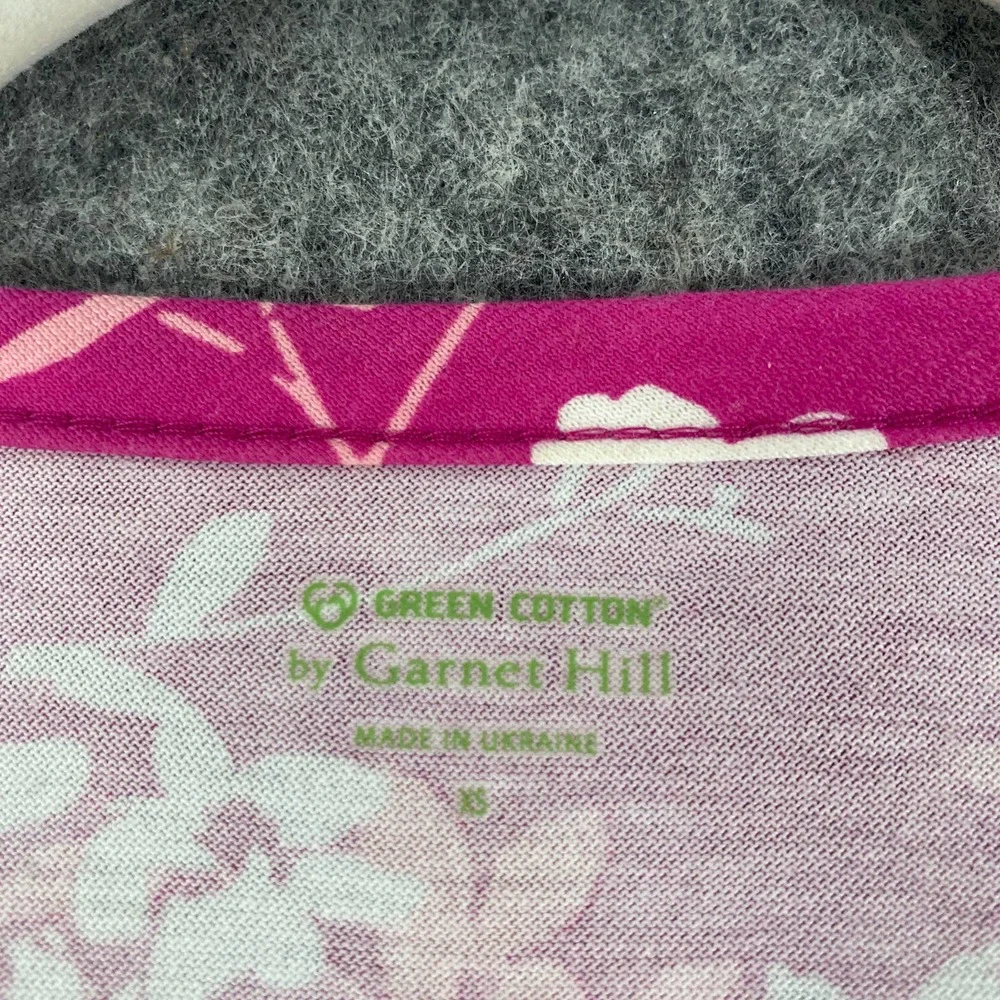 Garnet Hill Mini Dress XS Pink Floral Wrap V-Neck - Picture 7 of 10